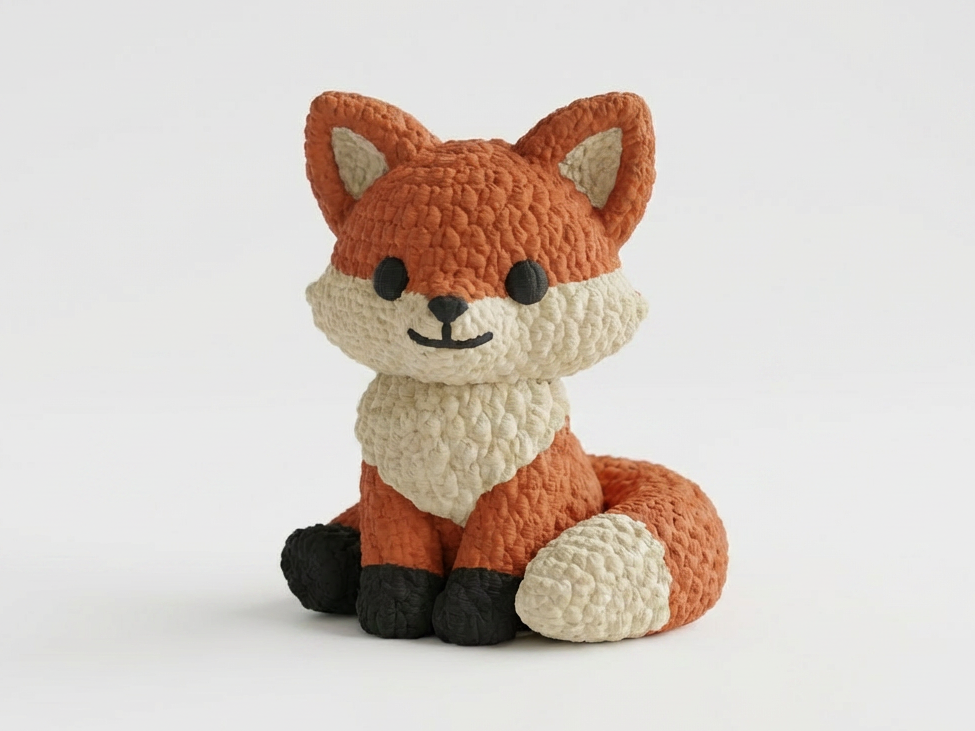 Knitted Amigurumi Fox
