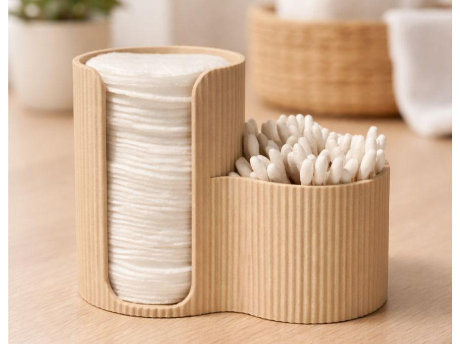 Modern cotton pad + Q-tip holder