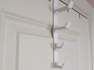 4 Staggered Hooks Over the Door - Coat/Hat Hanger