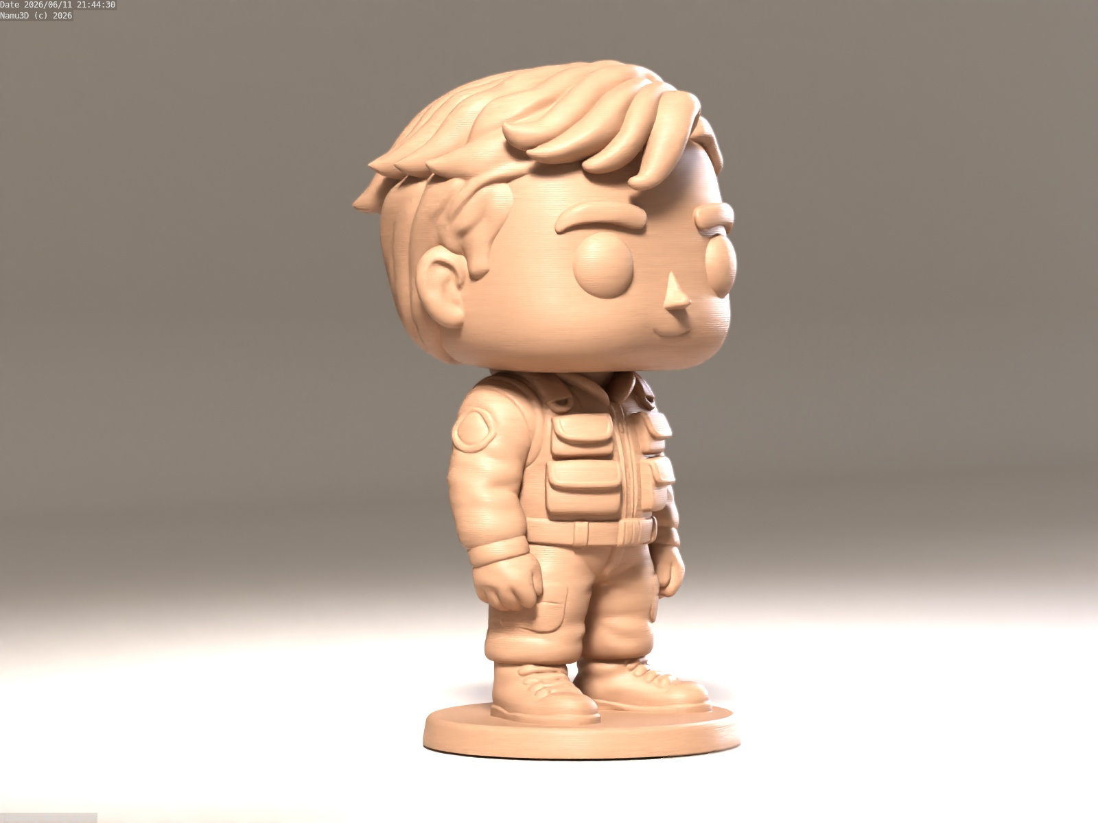 Explorer Dude - Action Ready | Cute Chibi Figurine
