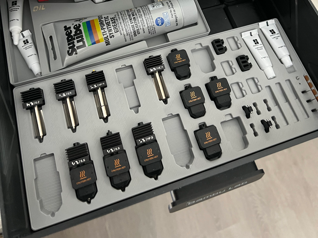 H2D & H2C XL Hotend organizer Gridfinity
