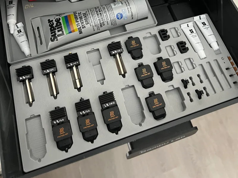 H2D & H2C XL Hotend organizer Gridfinity