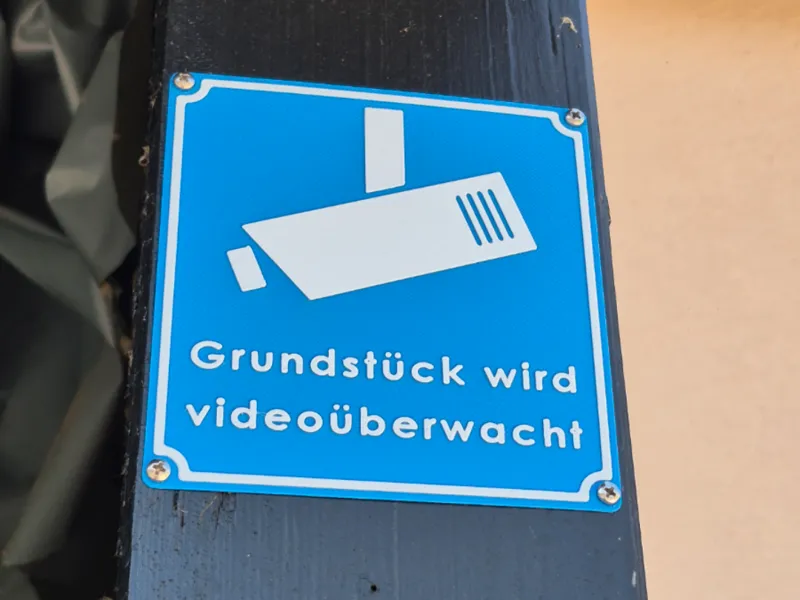 Schild Videoüberwachung zum anschrauben
