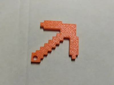 Minecraft Pickaxe Keychain