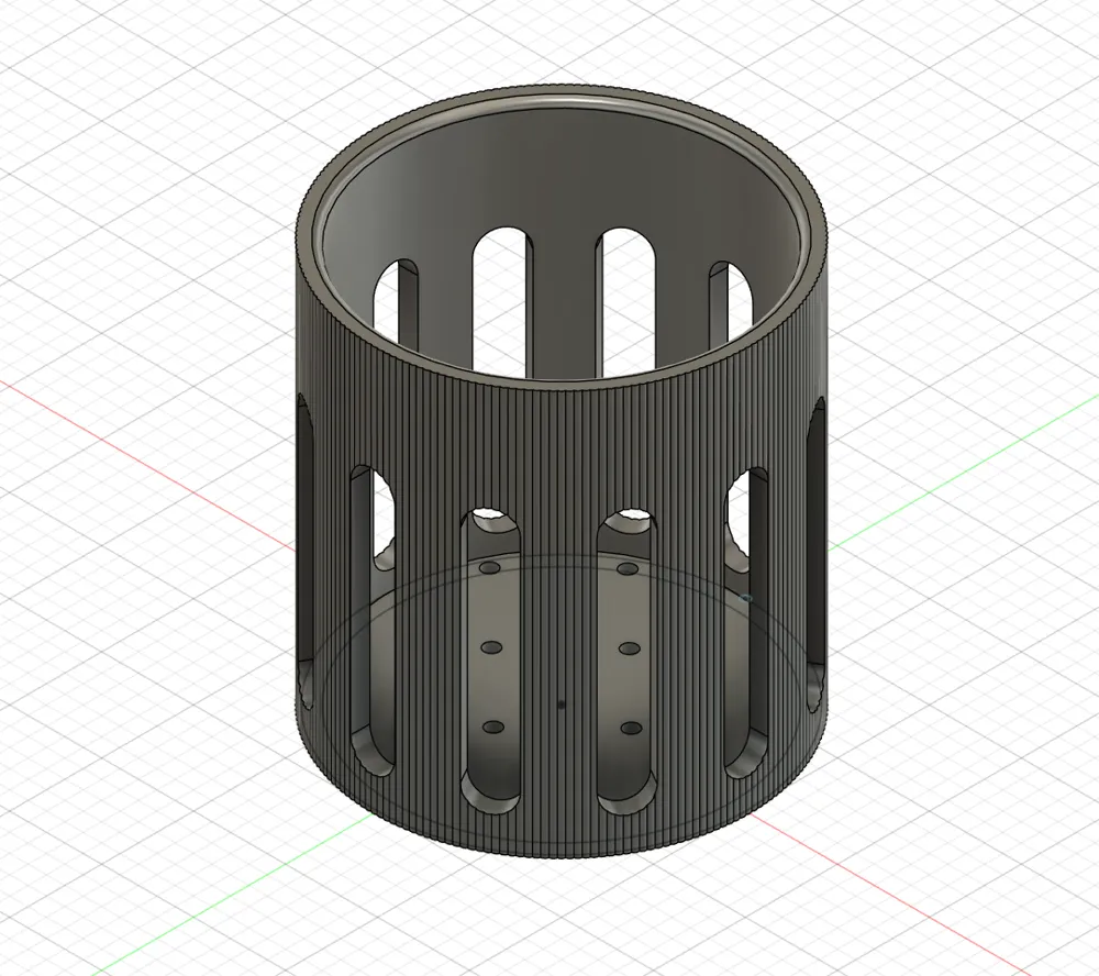 Ribbed or smooth kitchen utensil basket by Chaszczu MakerWorld