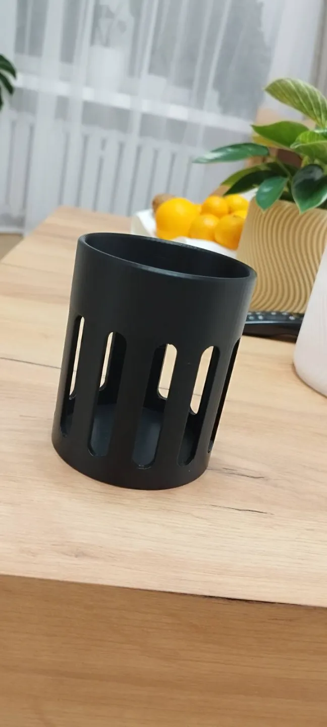 Ribbed or smooth kitchen utensil basket by Chaszczu MakerWorld
