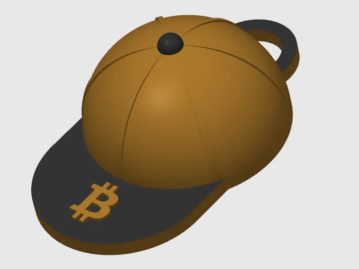 Bitcoin Cap Keychain
