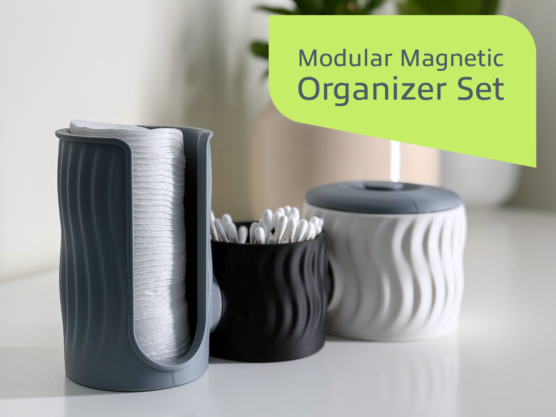 Modular Magnetic Vanity Organizer Set
