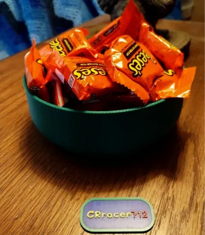 Christmas colored candy bowl