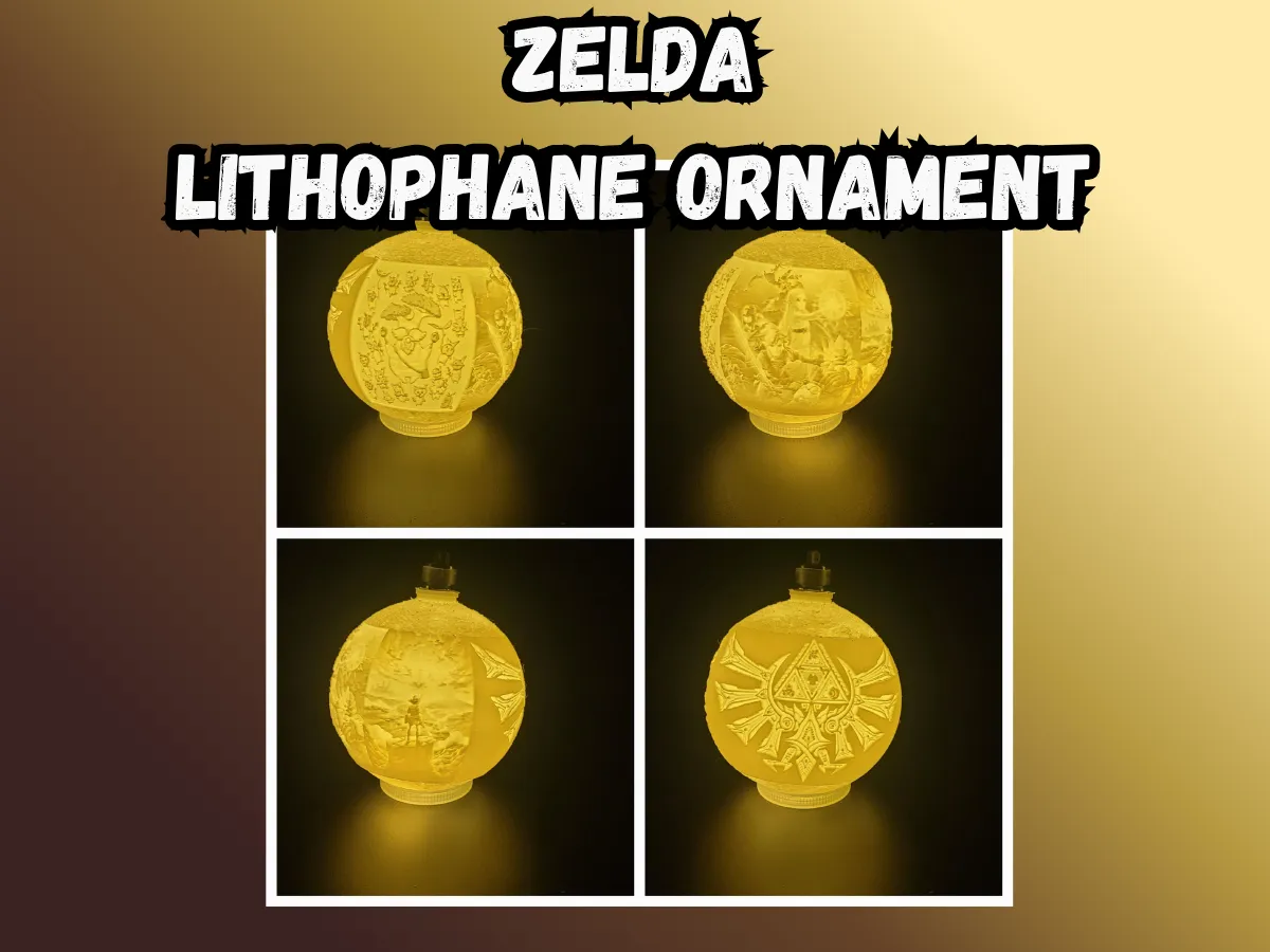 Ornement de Noël lithophanie Zelda