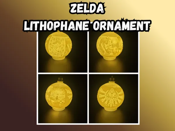 Ornement de Noël lithophanie Zelda