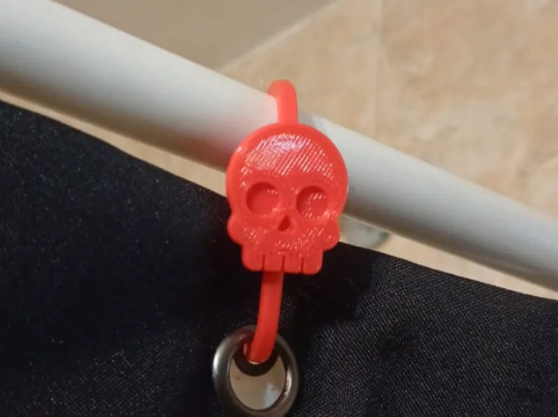 Gancho cortina de baño calavera