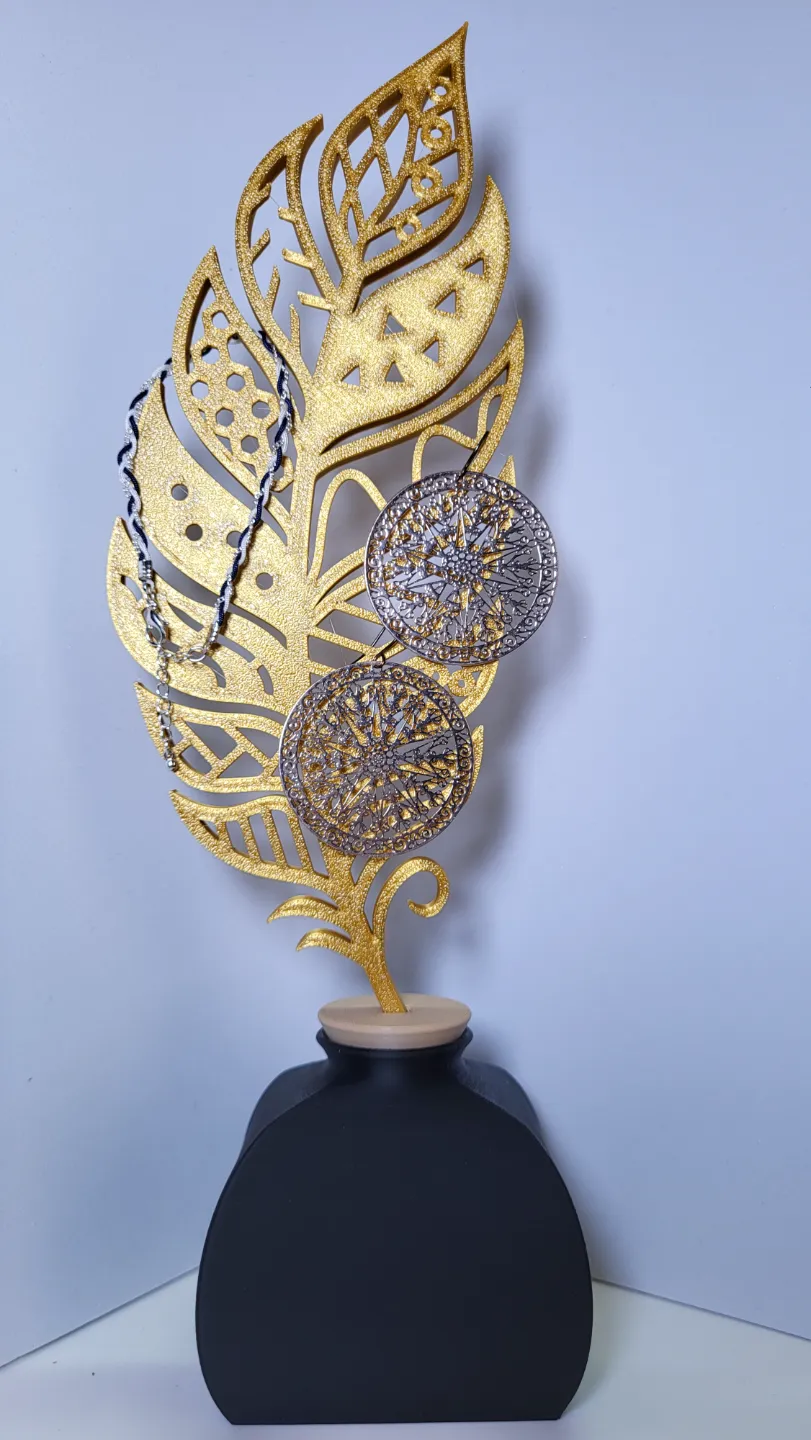 Jewelry Earring Hanger Feather Ink view 2