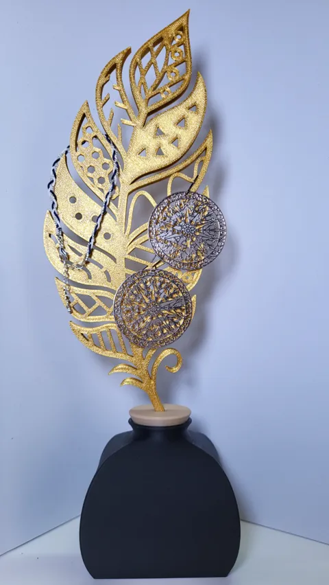 Jewelry Earring Hanger Feather Ink view 2