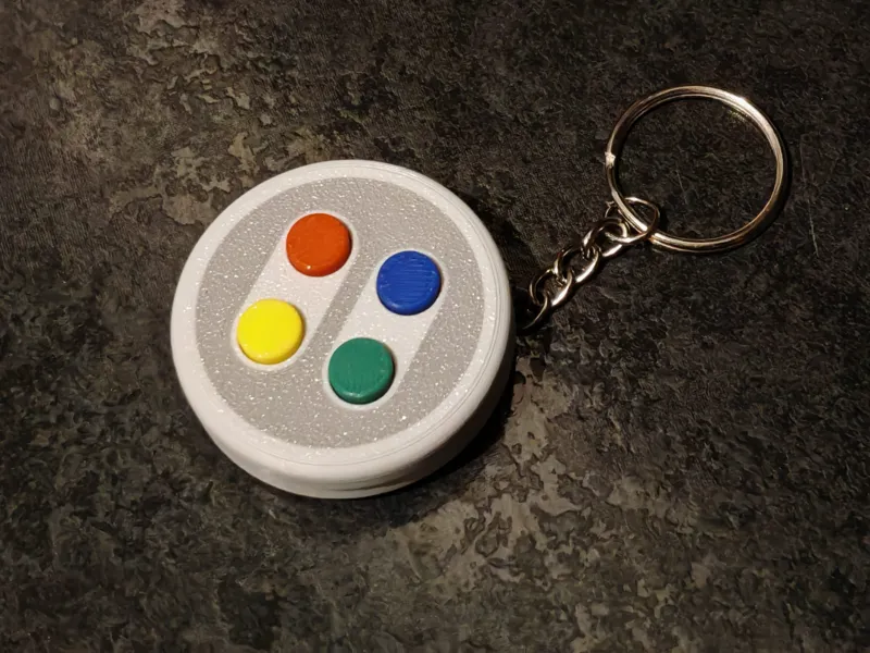 Retro Gamepad buttons fidget keychain