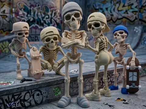 Figura decorativa: The Skelly Crew — referencia de MakerWorld