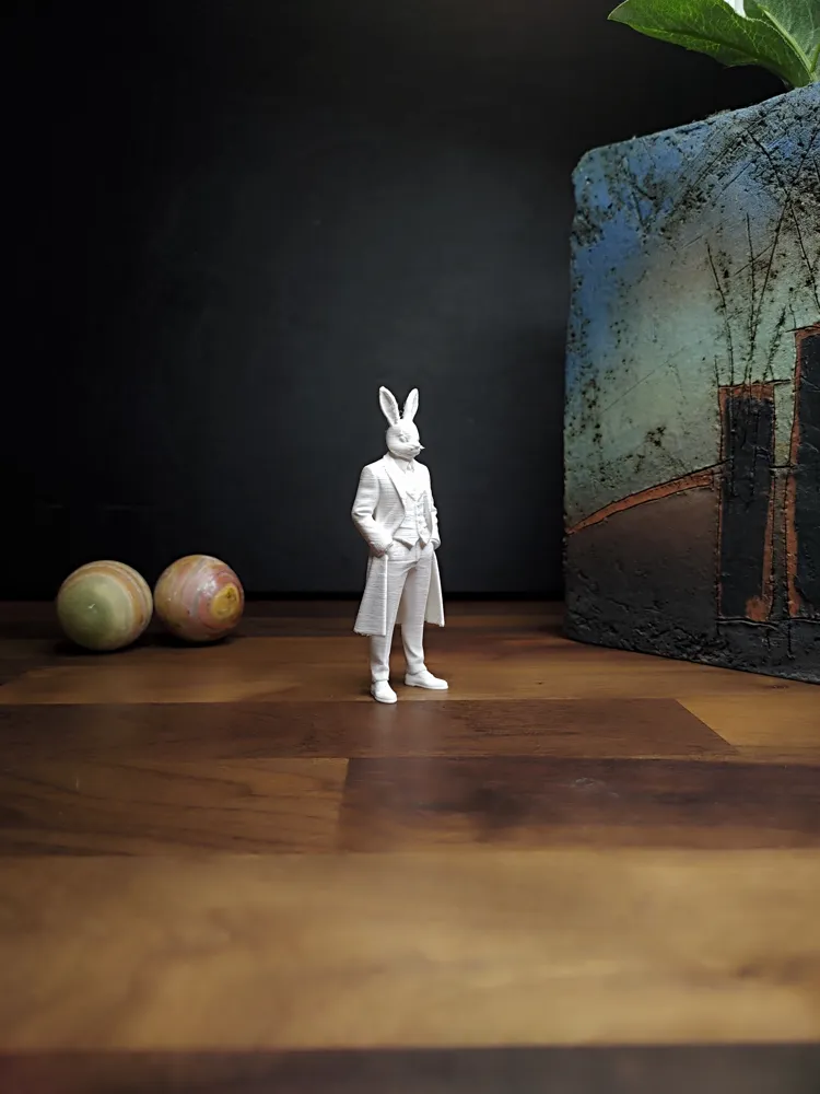 Business Rabbit – Stylish Rabbit Figurine in a Suit - Free 3D Print ...