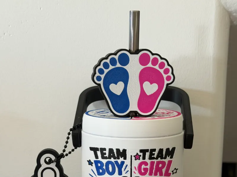 Baby Feet Straw Topper