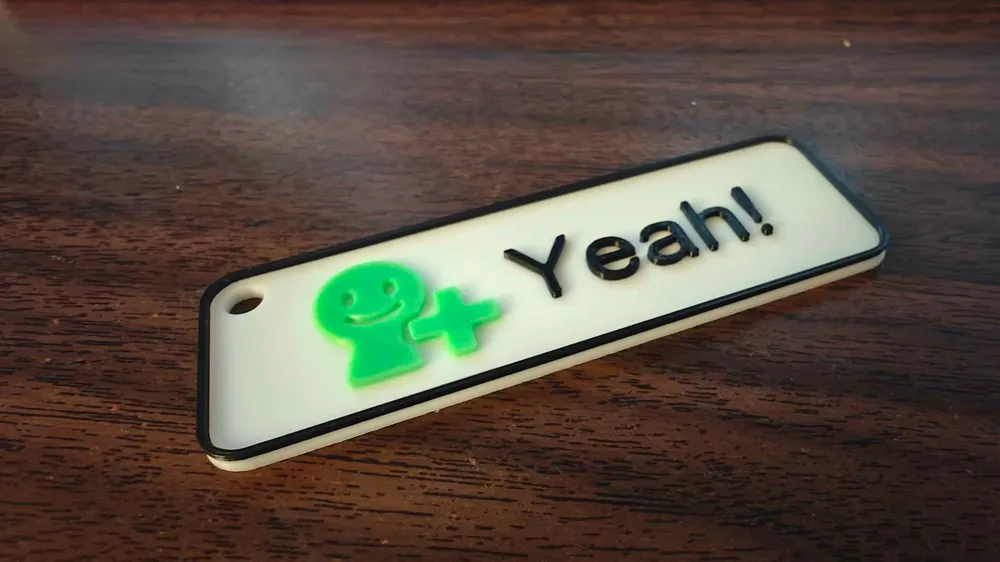 Miiverse Yeah! Keychain/Tag by MaeTheCatMakerWorld: Download Free 3D Models