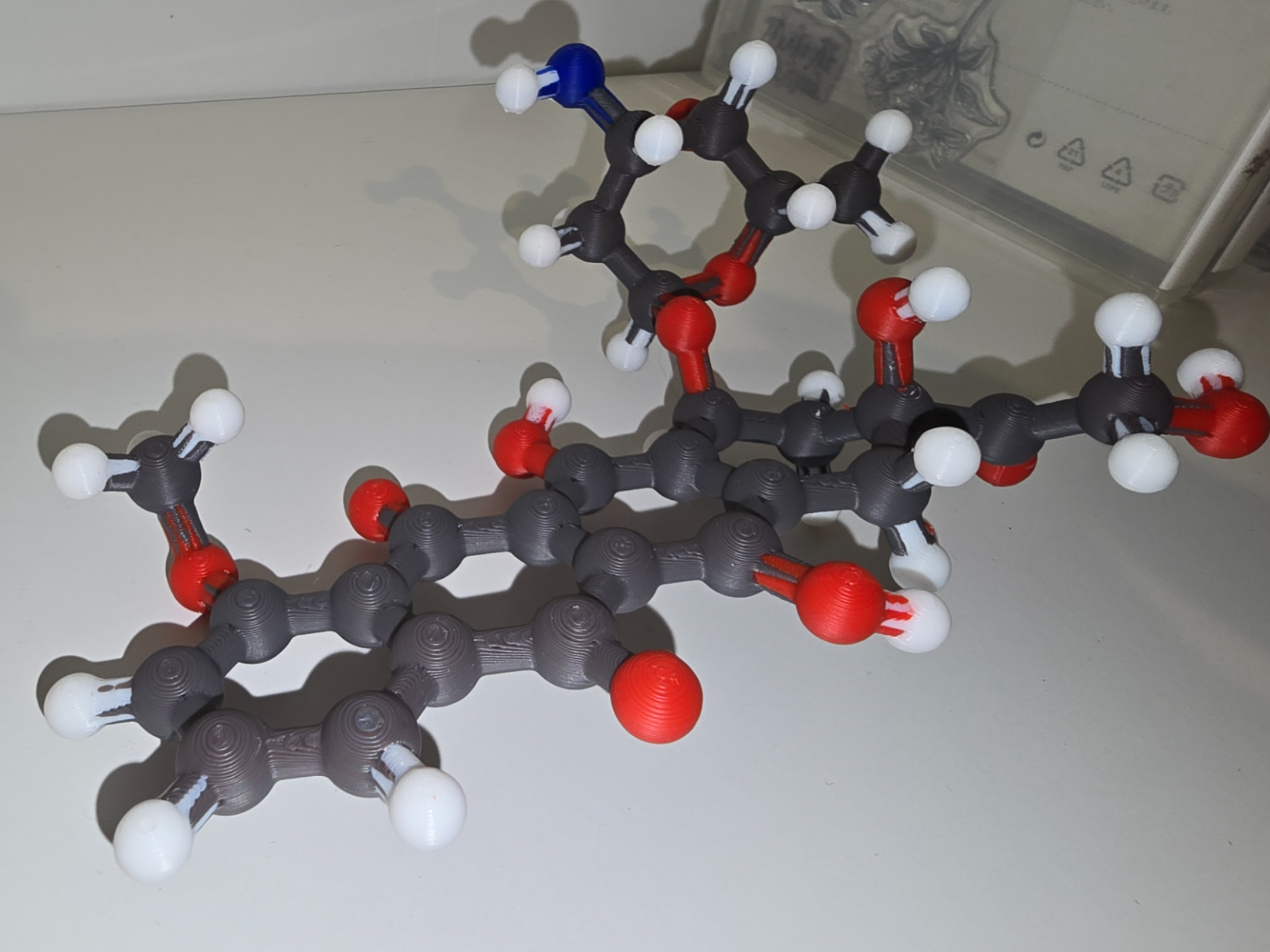 Doxorubicin - ball-and-stick with standard colours