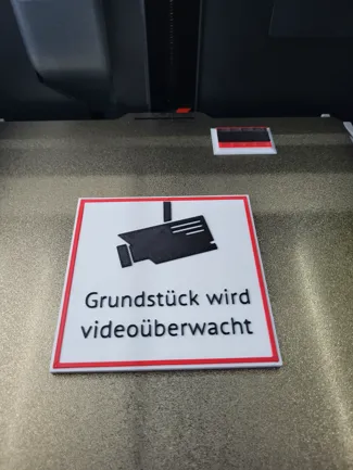 Videoüberwacht Schild