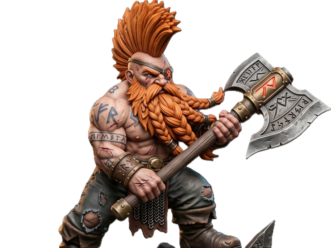 Dwarf Monster Slayer – Runaxe Berserker Miniature