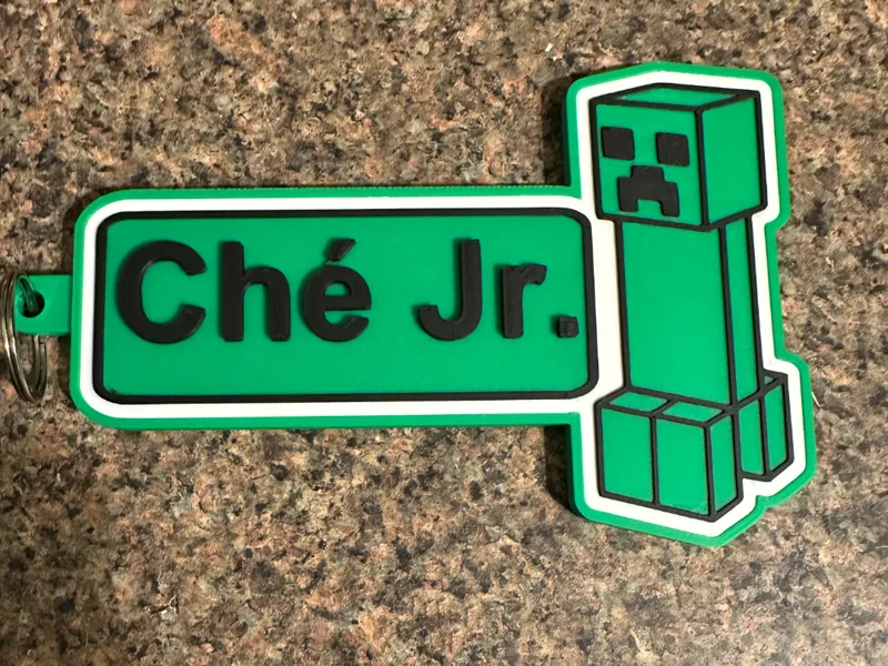 Customizable Minecraft Creeper Bookbag Nametag