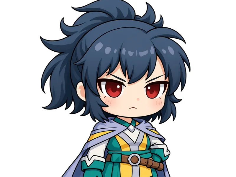 Fille du sorcier noir légendaire chibi