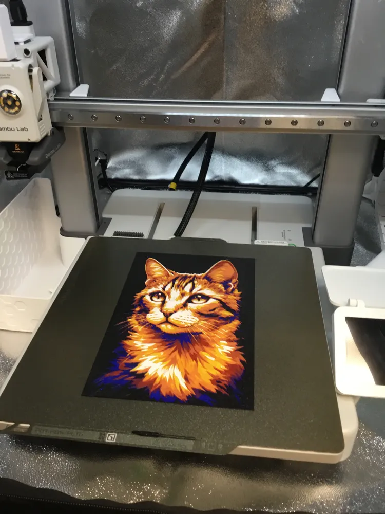 Cat HueForge NO AMS REQUIRED (6 Color) - Free 3D Print Model - MakerWorld