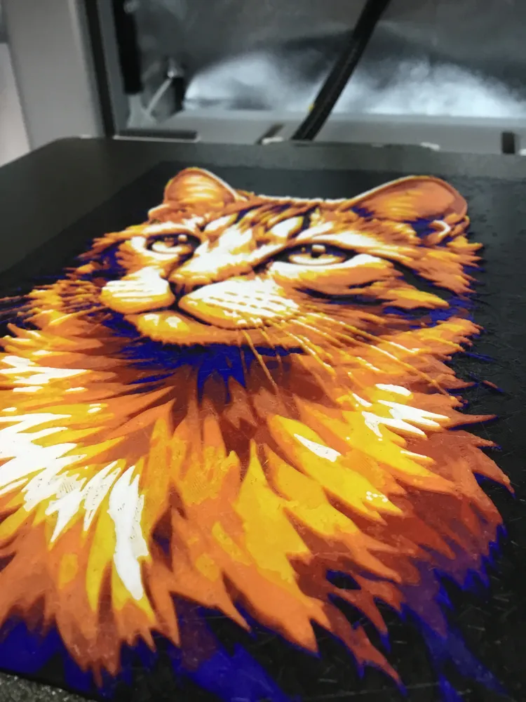 Cat HueForge NO AMS REQUIRED (6 Color) - Free 3D Print Model - MakerWorld