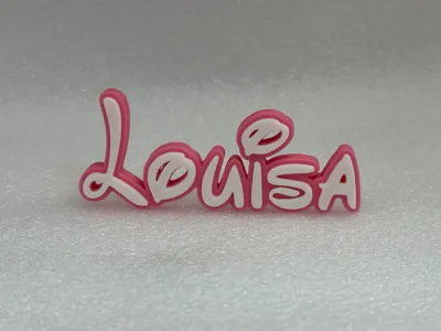 Disney Theme 3D Name Decor Sign Louisa