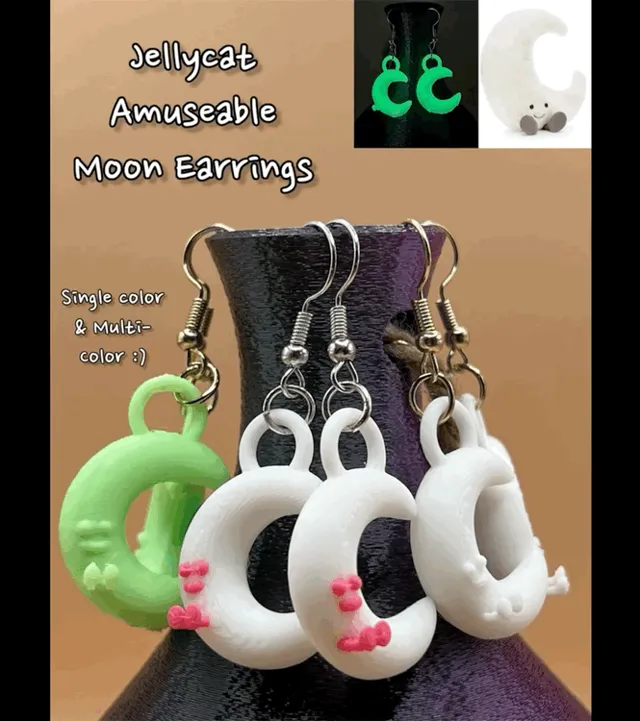 Jellycat Amuseable Moon Earrings / NotsoJelly