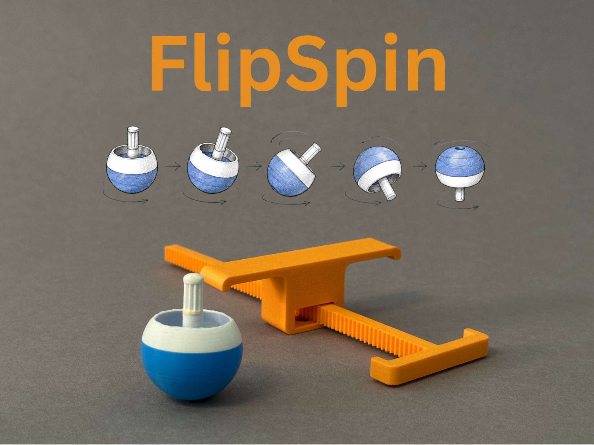 FlipSpin - Self-Flipping Spinning Top