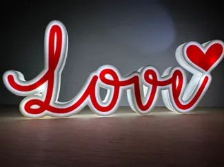 LOVE Word Lightbox Art Decoration