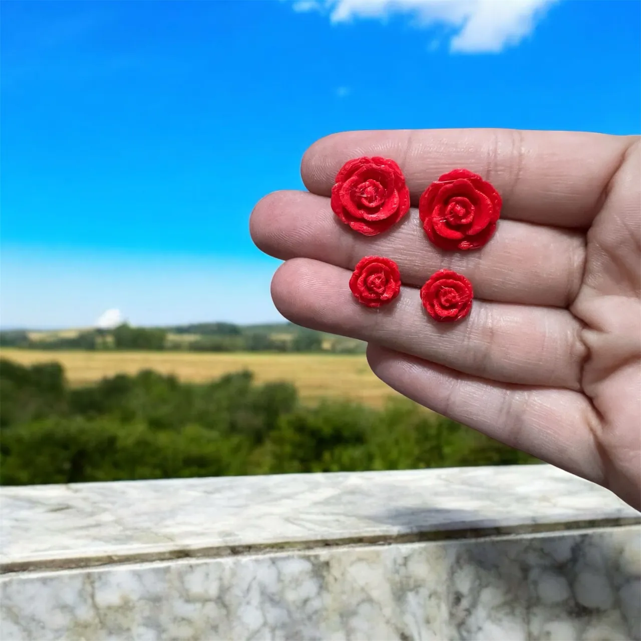 Pendientes rosa view 2