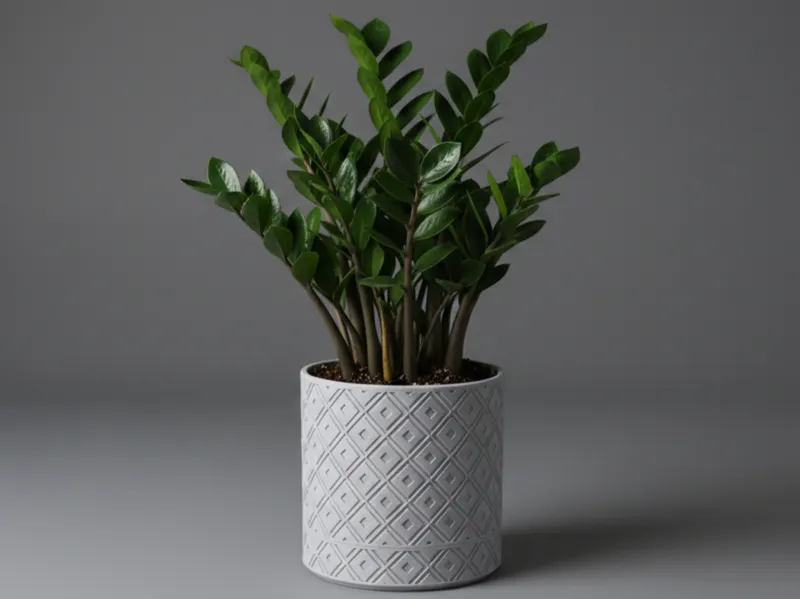 Modern Diamond-Weave Planter | Hidden Drip Tray