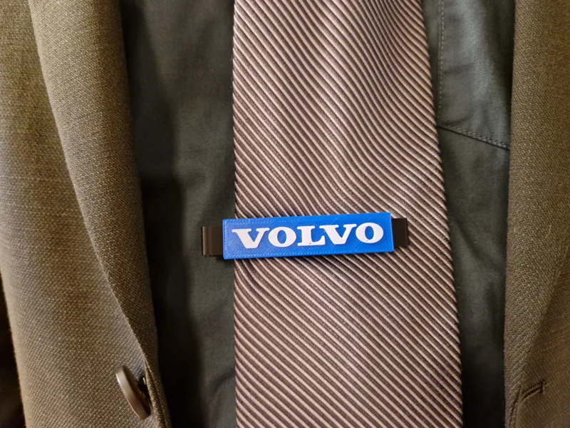 Volvo logo tie clip