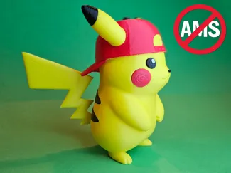 Pikachu Pokemon with Cap - NO AMS Multipart + AMS