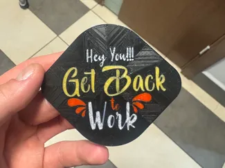 Get Back to Work - fridge magnet