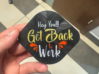 Get Back to Work - fridge magnet
