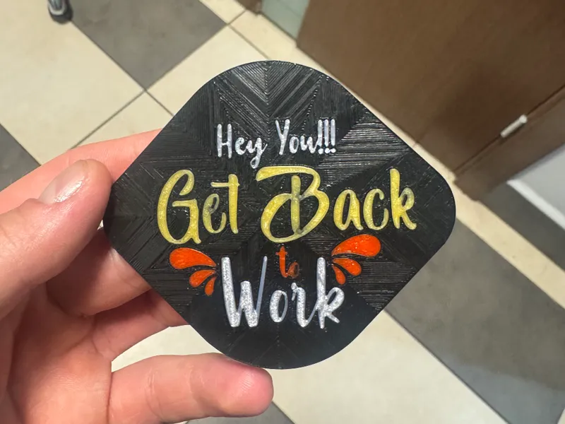 Get Back to Work - fridge magnet
