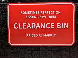 Clearance Bin Sign for Craft Fair