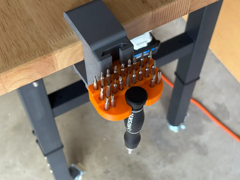 Space-Saving Screwdriver Bit Organizer/Holder