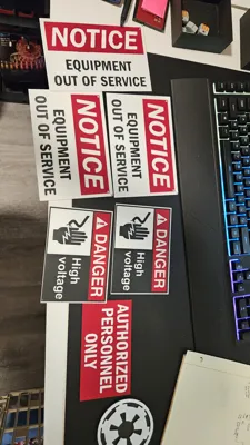 My Work Sign Various Work Signs - Free 3D Print Model - MakerWorld
