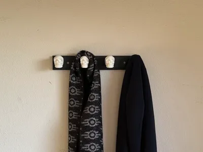 Skull Coat & Scarf Rack - 4 Sizes 