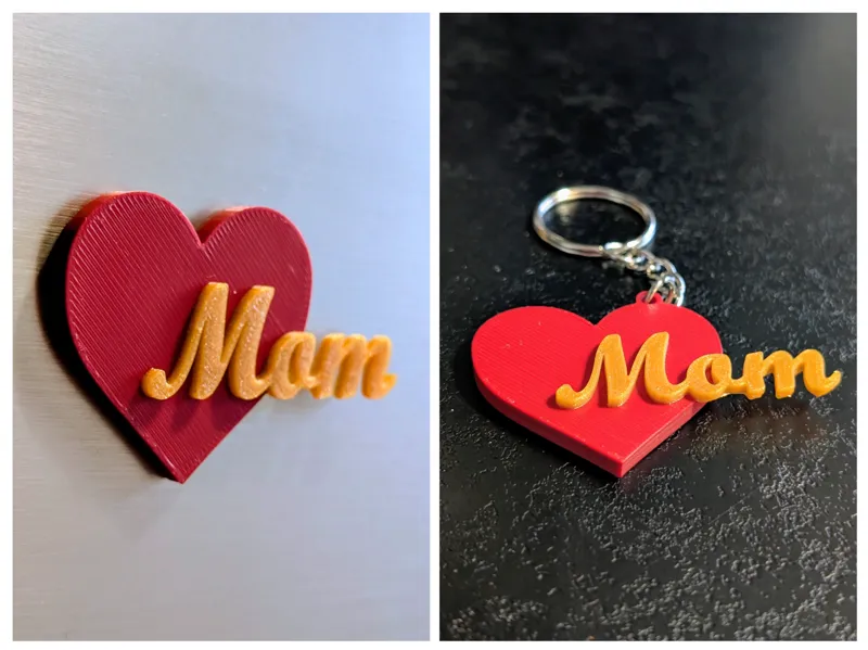 Mothers Day Heart – Magnet & Keychain - Fast Print
