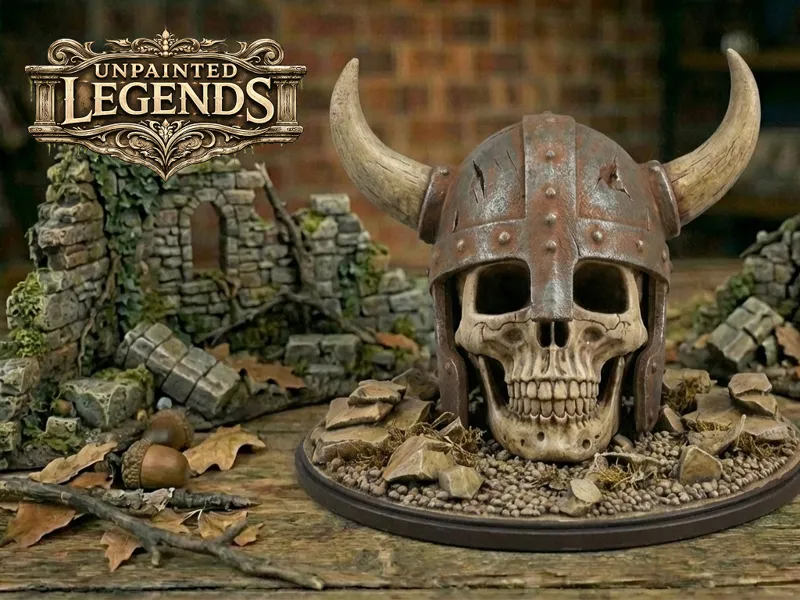 UL Fallen Soldier Skull – Dark Fantasy Bust