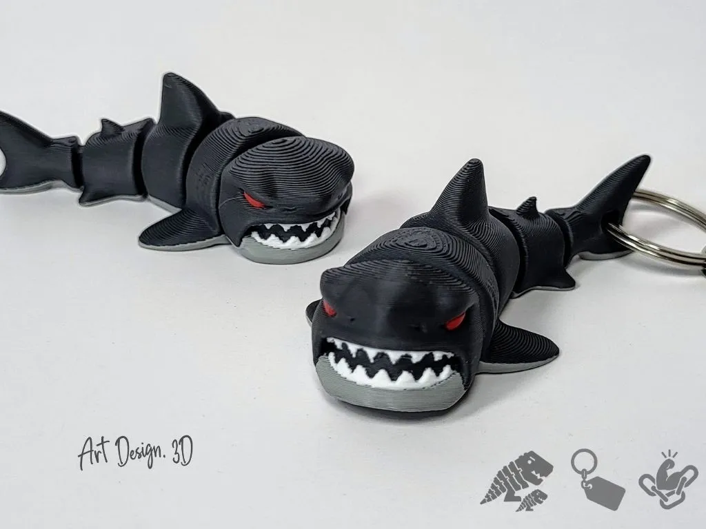 Articulated Megalodon - Strong Joints by Art Design. 3D MakerWorld: Download Free 3D Models - 3D model önizlemesi