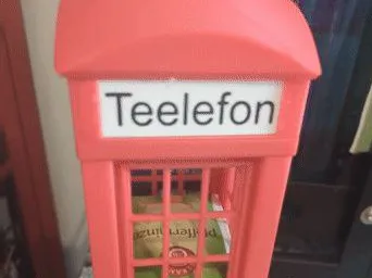 British Phone Booth Teabag Storage and Dispenser