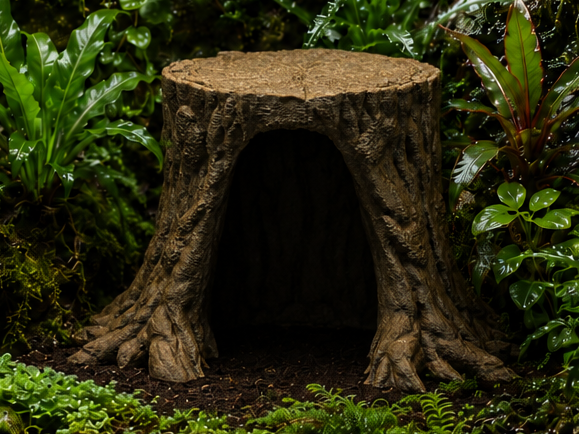 Forest Stump Shelter - Terrarium & Aquarium Decor